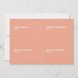 Peach Wedding Platzkarte DIY
