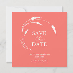 Peach Wedding Save the Date Vorlagen