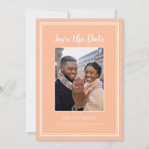 Peach Wedding Verlobung Foto Picture Modern Save The Date