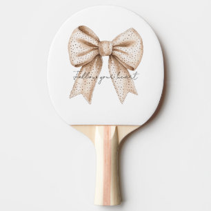 Peach White Bow Tischtennis Schläger