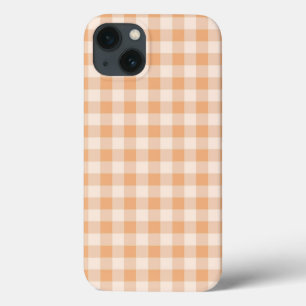 Peach White Checkered Gingham Pattern Case-Mate iPhone Hülle