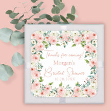 Peach White Floral Brautparty Bevorzugung