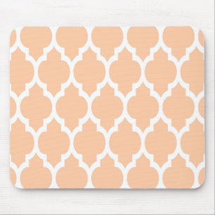 Peach White marokkanische Quarzfolie Muster #4 Mousepad