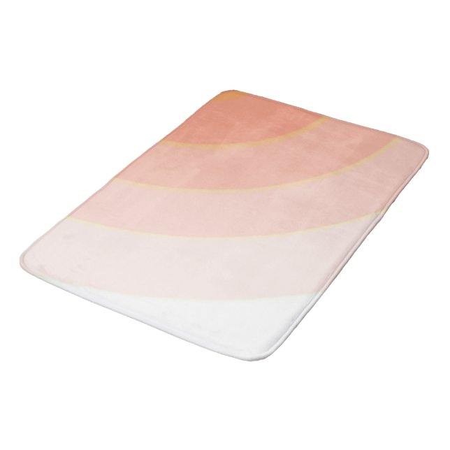 Peach Wirbel Bath Mat Badematte (Schrägansicht)