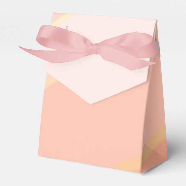Peach Wirbel Bevorzugung Box Geschenkschachtel (Vorderseite)