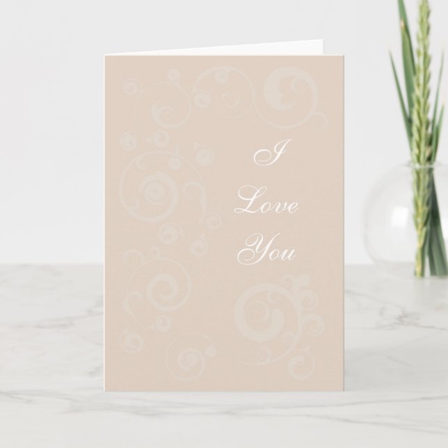 Peach Wirbel Card Karte (Vorderseite)