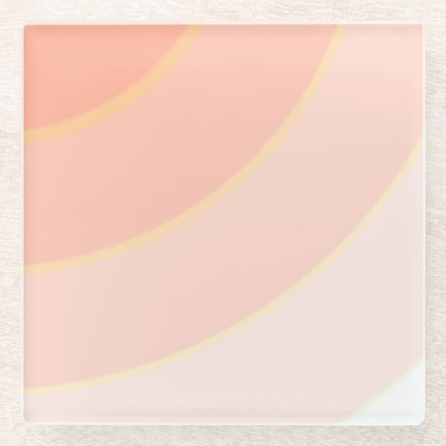 Peach Wirbel Glass Untersetzer (Vorderseite)