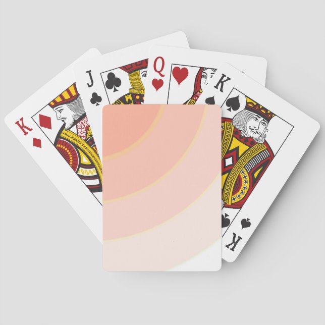 Peach Wirbel Playing Cards Spielkarten (Rückseite)