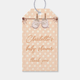 Peach-y Baby Schuhe Geschenkanhänger