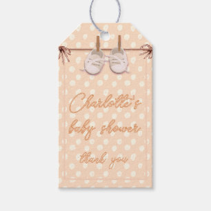 Peach-y Baby Schuhe Geschenkanhänger