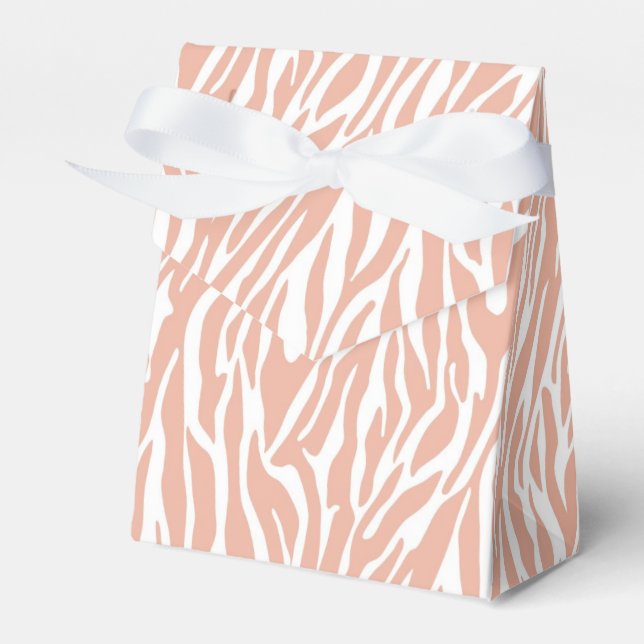 Peach Zebra Print Geschenkschachtel (Vorderseite)