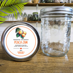 Peaches Canning Jar Label Runder Aufkleber