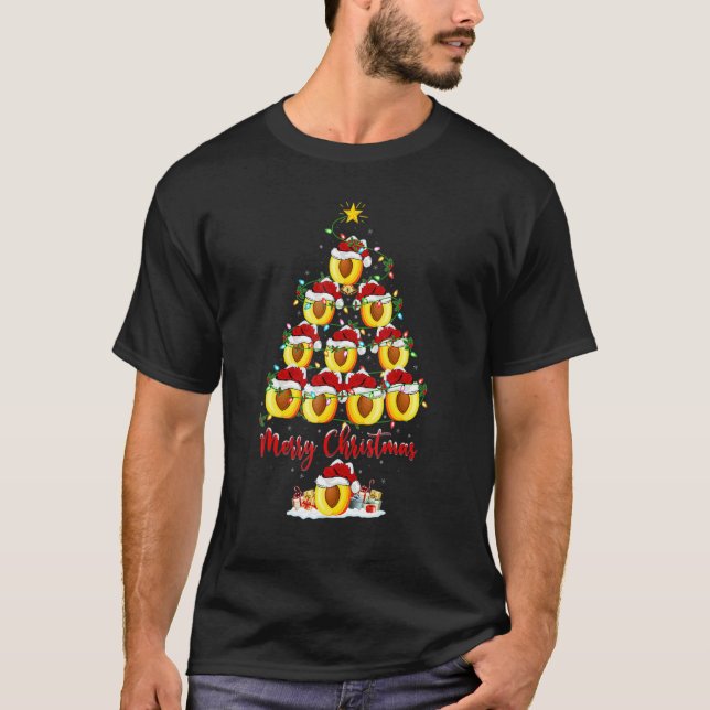 Peaches Christmas Tree Lights Santa Peaches Xmas T-Shirt (Vorderseite)