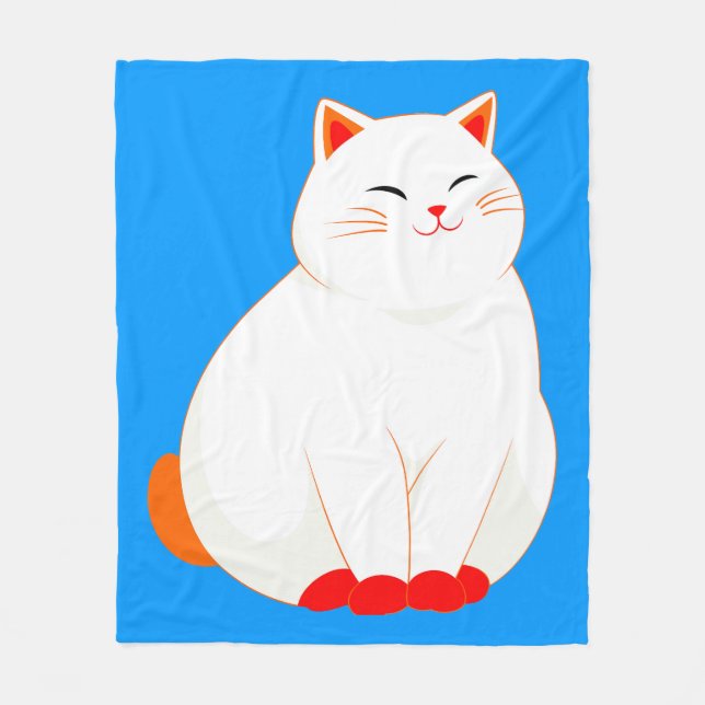 Peaches, die lächelnde Katze Fleecedecke (Vorderseite)