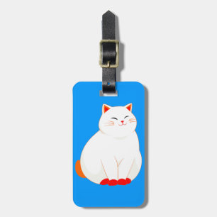 Peaches, die lächelnde Katze Gepäckanhänger