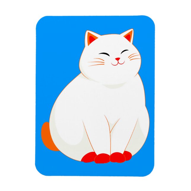 Peaches, die lächelnde Katze Magnet (Vertikal)
