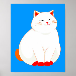 Peaches, die lächelnde Katze Poster