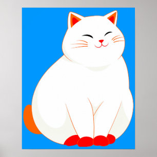 Peaches, die lächelnde Katze Poster