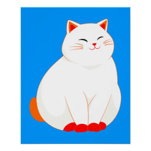 Peaches, die lächelnde Katze Poster