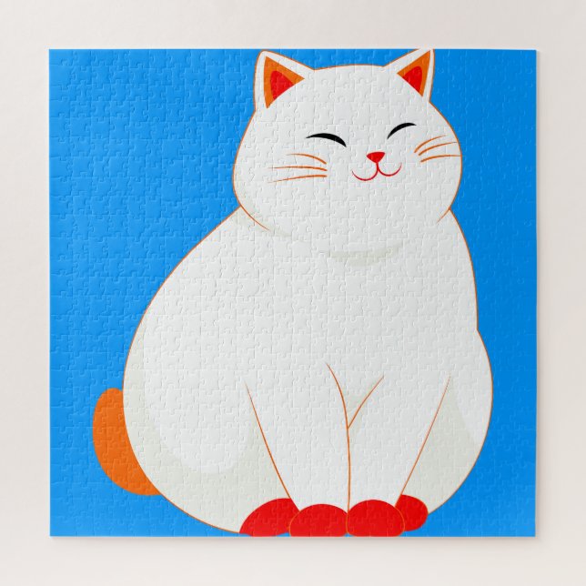 Peaches, die lächelnde Katze Puzzle (Vertikal)