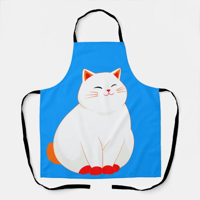 Peaches, die lächelnde Katze Schürze (Vorderseite)