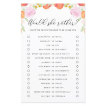 Peaches Floral würde die Braut eher Duschspiel