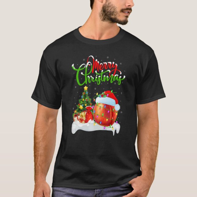 Peaches Fruit  Xmas Decorations Santa Peaches Chri T-Shirt (Vorderseite)