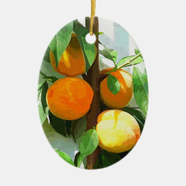 PEACHES KERAMIK ORNAMENT (Vorne)