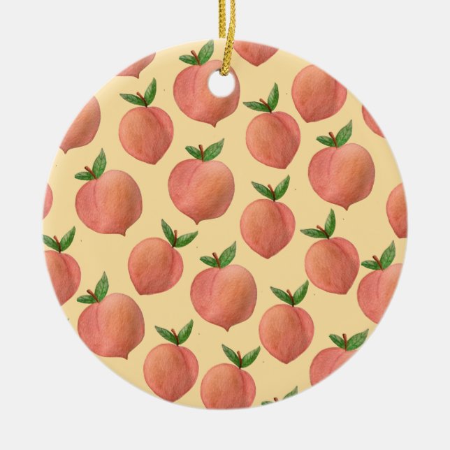 Peaches Keramik Ornament (Vorne)