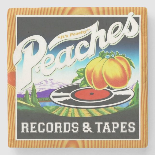 Peaches Records & Tapes Stein Untersetzer (Vorderseite)