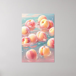 Peaches Stretched Canvas Print Leinwanddruck