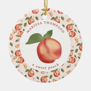 Peaches Sweet Peach Baby Girl Keramik Ornament