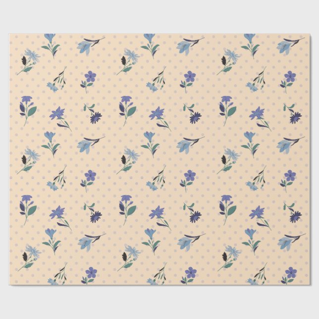 Peachify Pastel Blüten Geschenkverpackung Geschenkpapier (Flach)