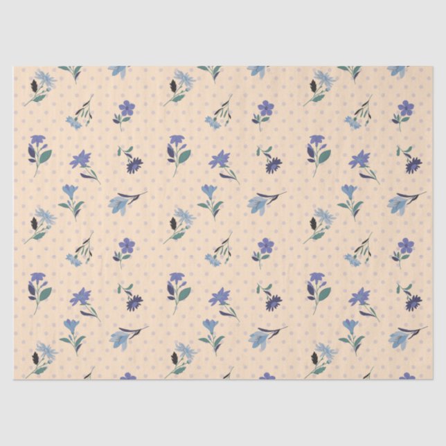 Peachify Pastell Blüten Geschenkverpackung Seidenpapier (Vorderseite)