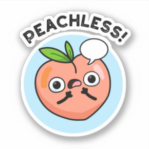 Peachless Funny Fruit Peach Puff Aufkleber