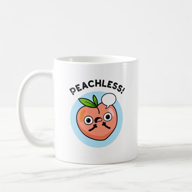 Peachless Funny Fruit Peach Puff Kaffeetasse (Links)