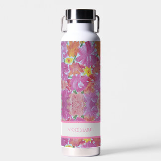 Peachrosa Floral Floral Wasserflasche Trinkflasche