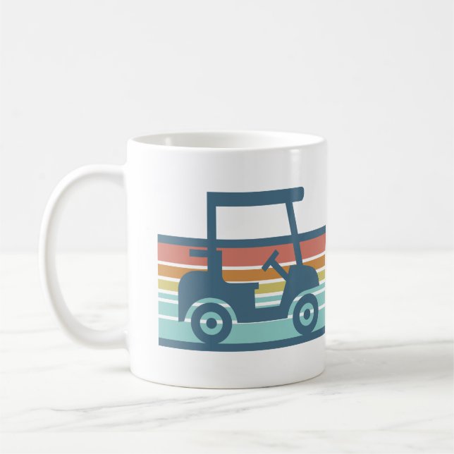 Peachtree City Georgia Golf Cart Liebe Vibe Kaffeetasse (Links)