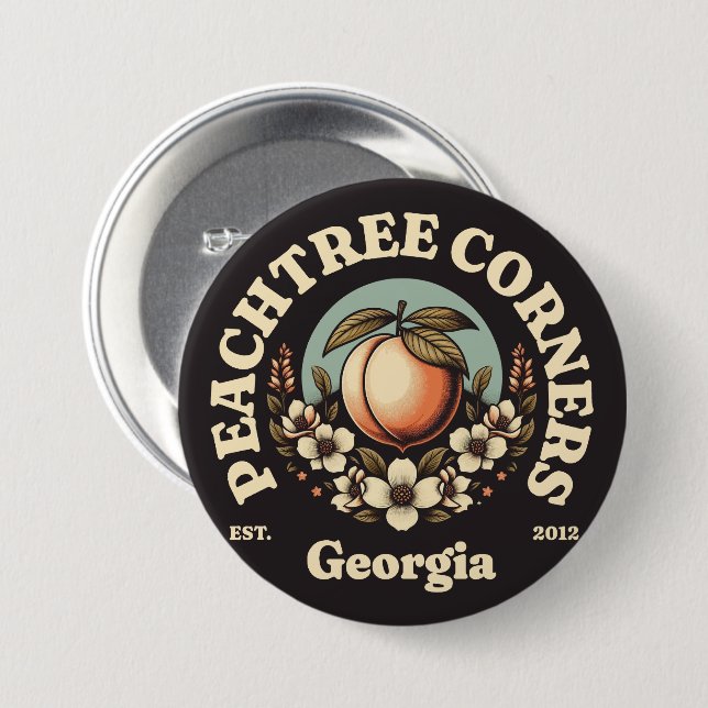 Peachtree Corners, Georgia Button (Vorne & Hinten)