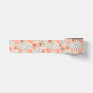 Peachy Blooms Boho Pattern Peach Satinband