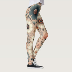 Peachy Blooms Leggings