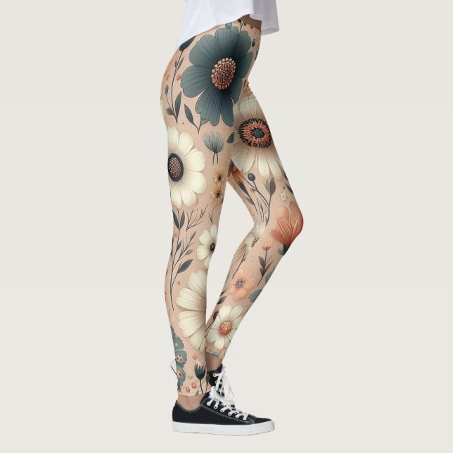 Peachy Blooms Leggings (Rechts)