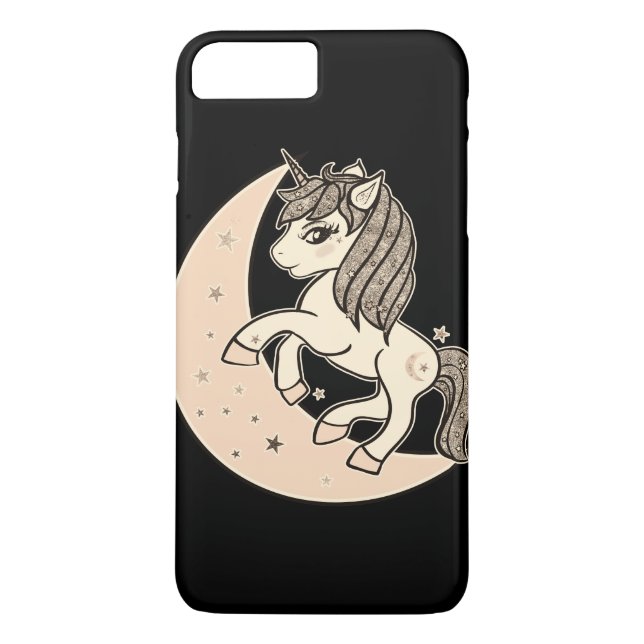 Peachy Blush Pink Celestial Moon & Stars Einhorn Case-Mate iPhone Hülle (Rückseite)