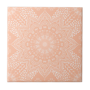 Peachy Boho Mandala Fliese