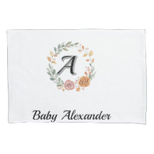 Peachy Coral Rose Wreath Personalized Name 