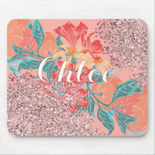 Peachy Fine Shines mit Rose Gold Glitzer Mousepad