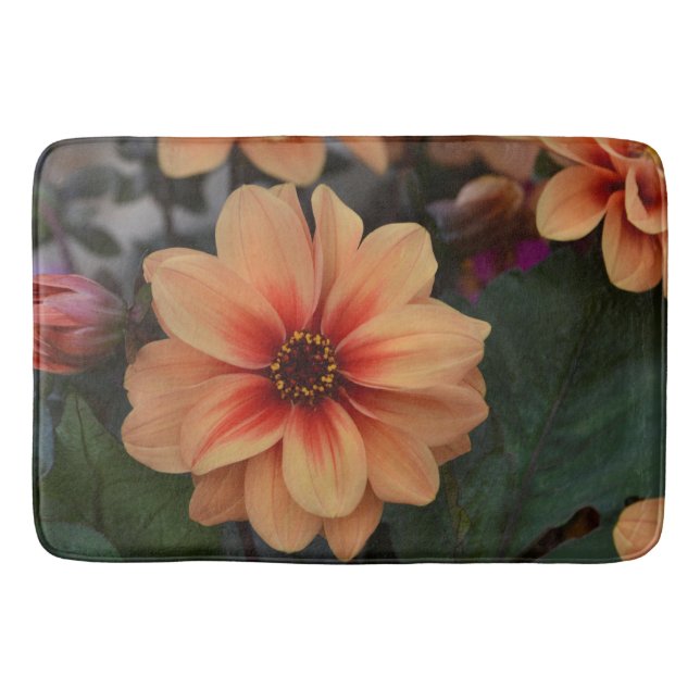 Peachy Floral Bath Mat Badematte (Vorderseite)