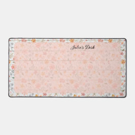Peachy Floral Design - Personalisierte Schreibtisc Schreibtischunterlage