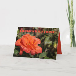Peachy Floral Gratulations-Karte Karte