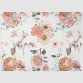Peachy Floral Series Design 12 Seidenpapier